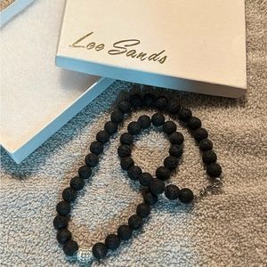 Lee Sands Black Lava Rock Necklace